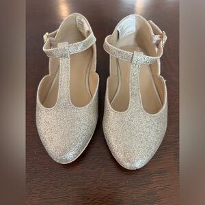 Janie and Jack T-Strap Glitter Flats